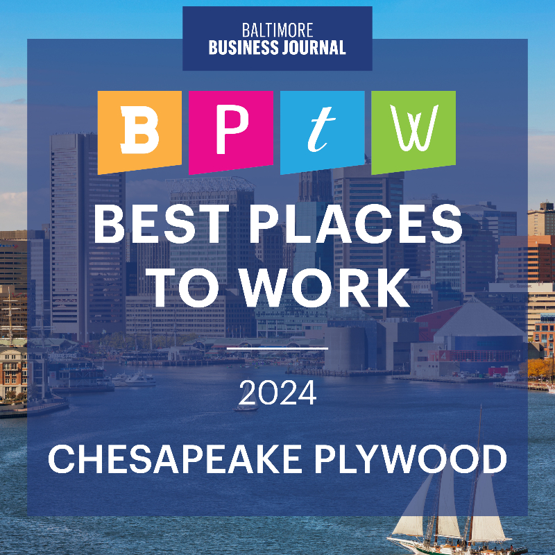 BPTW Best Places to Work 2024 - Chesapeake Plywood