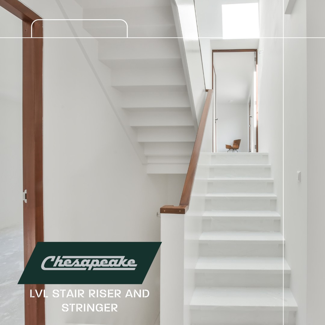 Primed LVL Stair Stringer and Primed riser material