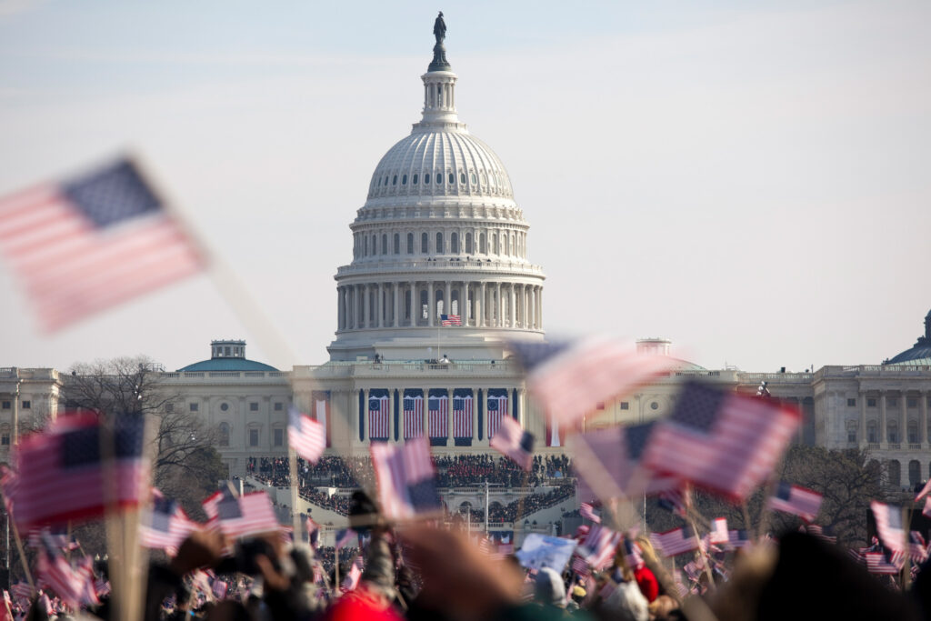 Presidential inauguration at the Capitol Building in Washington DC