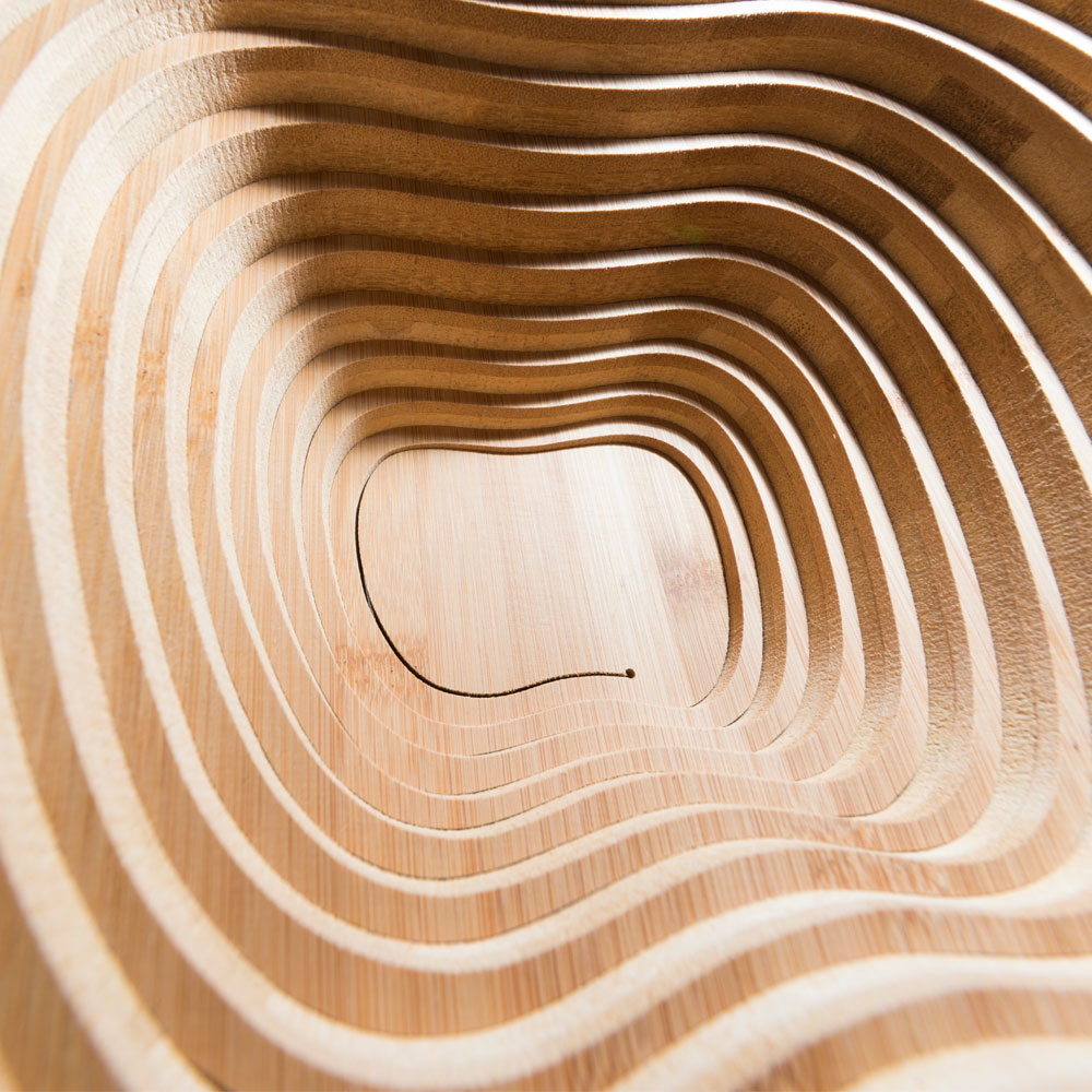 Plywood spiral pattern