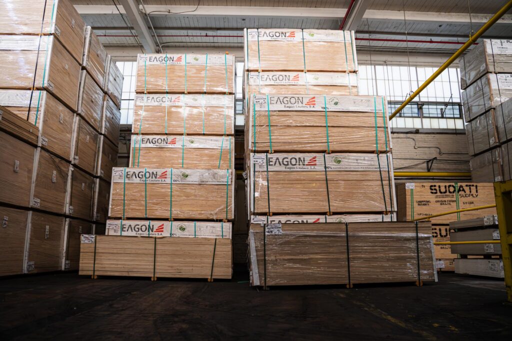 Stacks of Eagon wood product