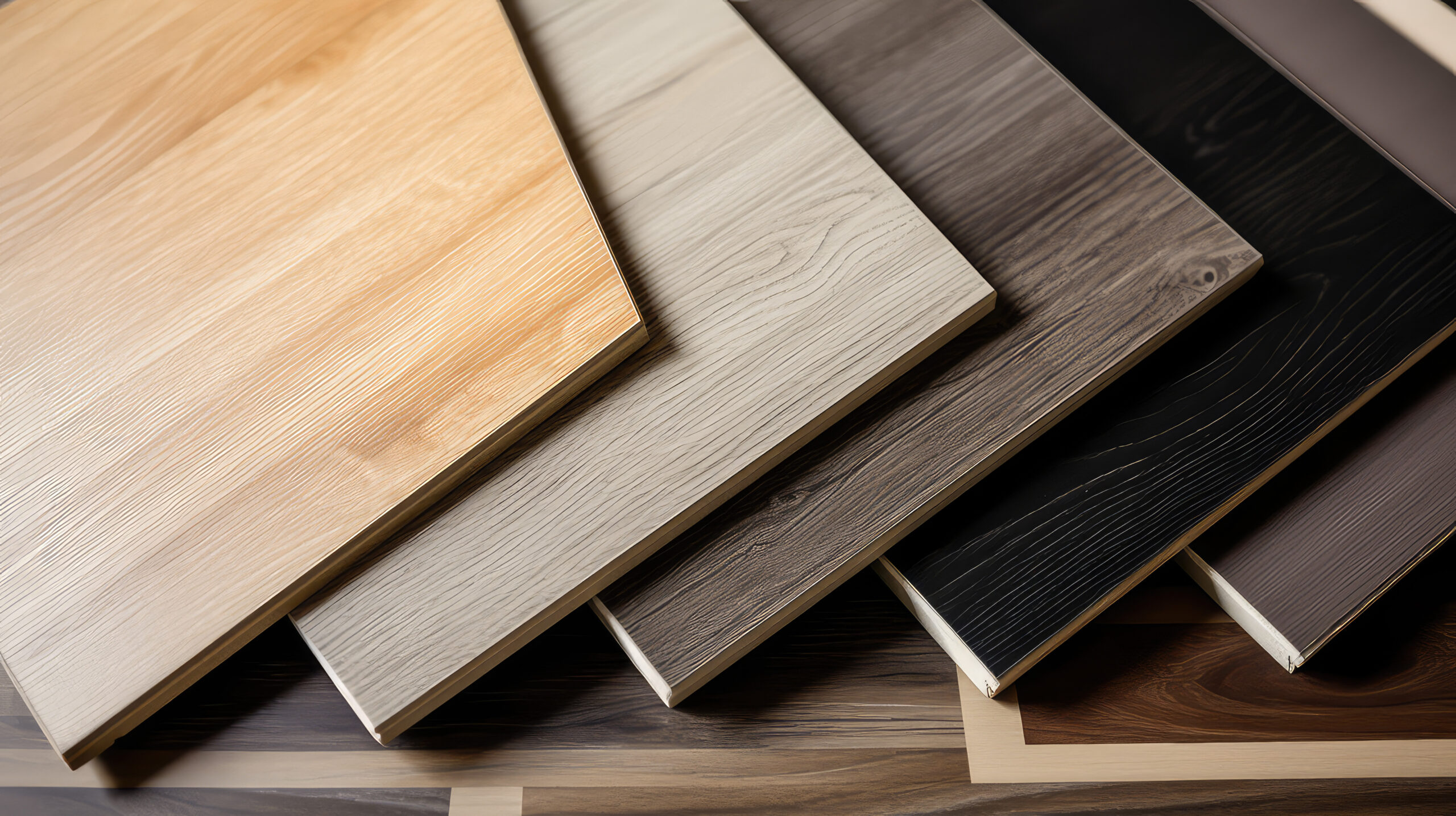 Wood laminate floor square samples