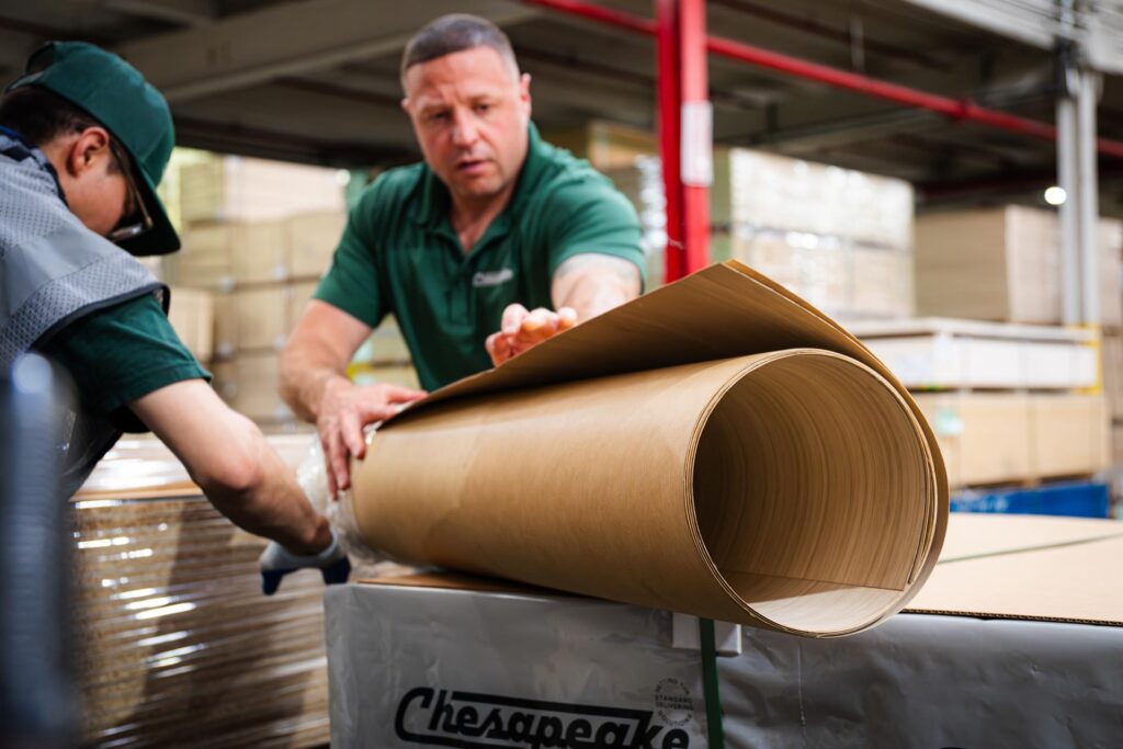 rolling veneer sheet