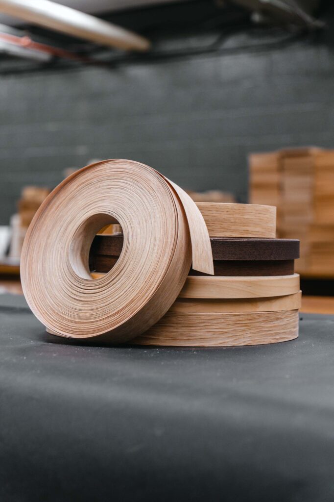 plywood edgebanding in warehouse