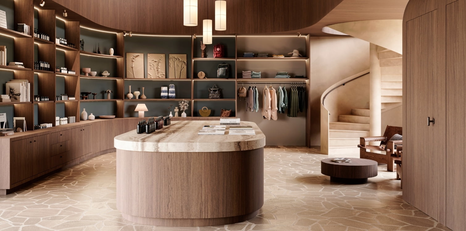Master Oak panels in Concept Store 1510×750