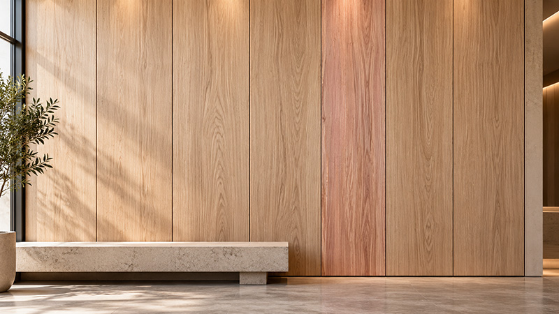 Minimalist Oak Panelled Interior